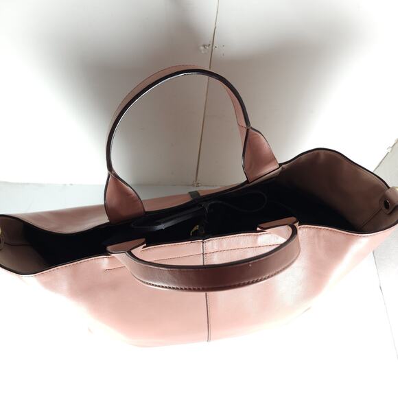 REED KRAKOFF Women's Large Blush Leather Top Handle Tote Bag Purse - Picture 4 of 16